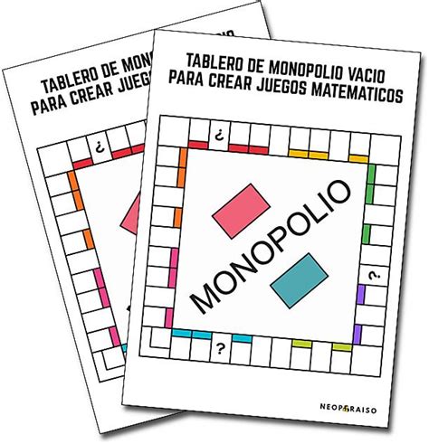Tablero de Monopolio para hacer juegos PDF gratis.